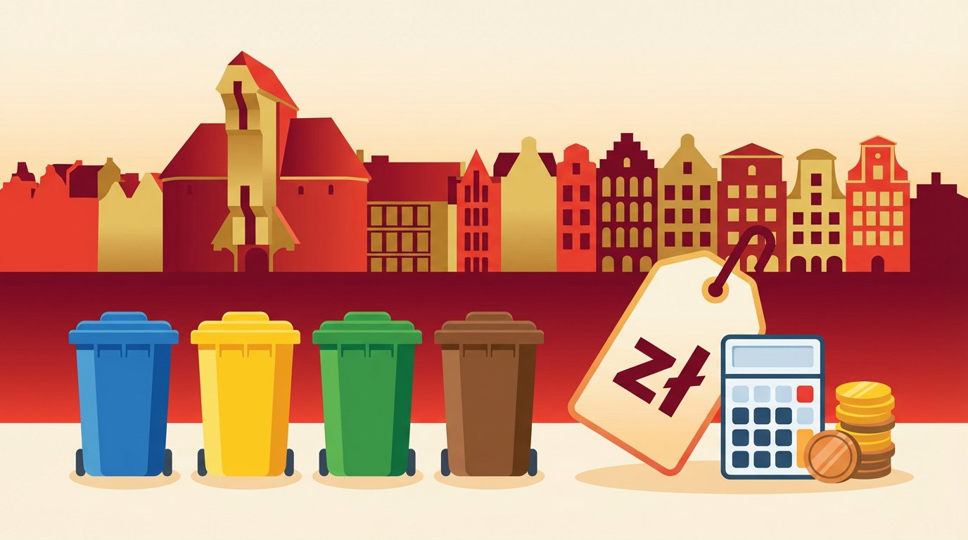 Cennik wywozu odpadów w Gdańsku 2025/2026 - opłaty, ulgi i terminy płatności za odbiór śmieci.