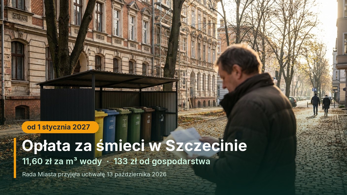 Opłata za śmieci w Szczecinie 2027 — nowe stawki od 1 stycznia