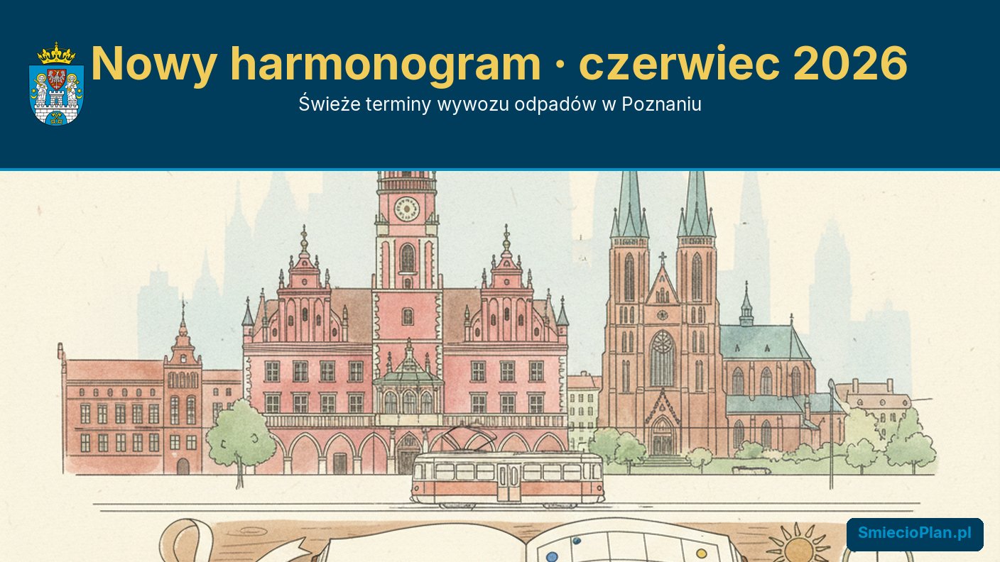 Nowy harmonogram wywozu śmieci — czerwiec 2026 w Poznaniu