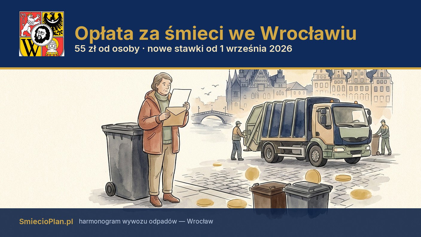 Wzrosła opłata za śmieci we Wrocławiu: nowa stawka wynosi 55 zł