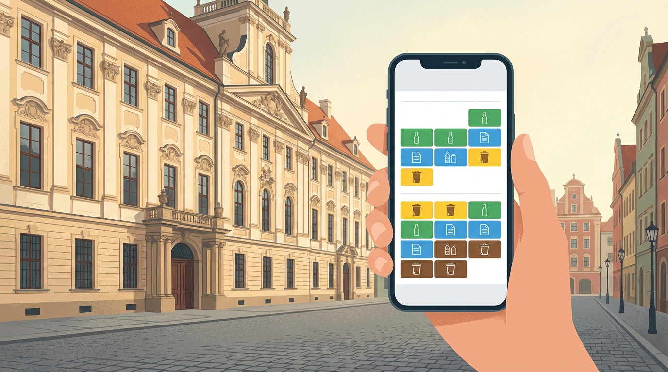 Harmonogram wywozu odpadów Wrocław 2026: kalendarz odbioru śmieci z podziałem na 5 frakcji
