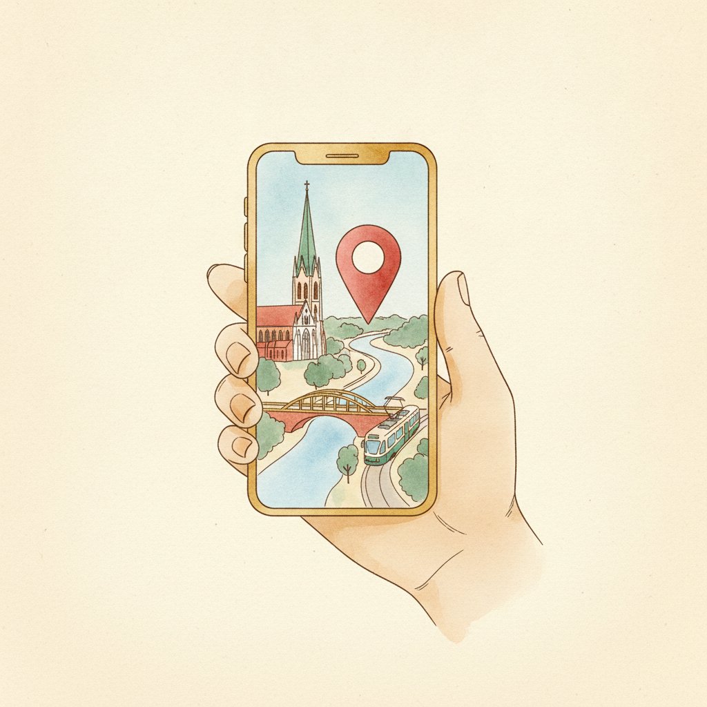 Wyszukiwanie harmonogramu wywozu śmieci na telefonie w Gorzowie — ilustracja